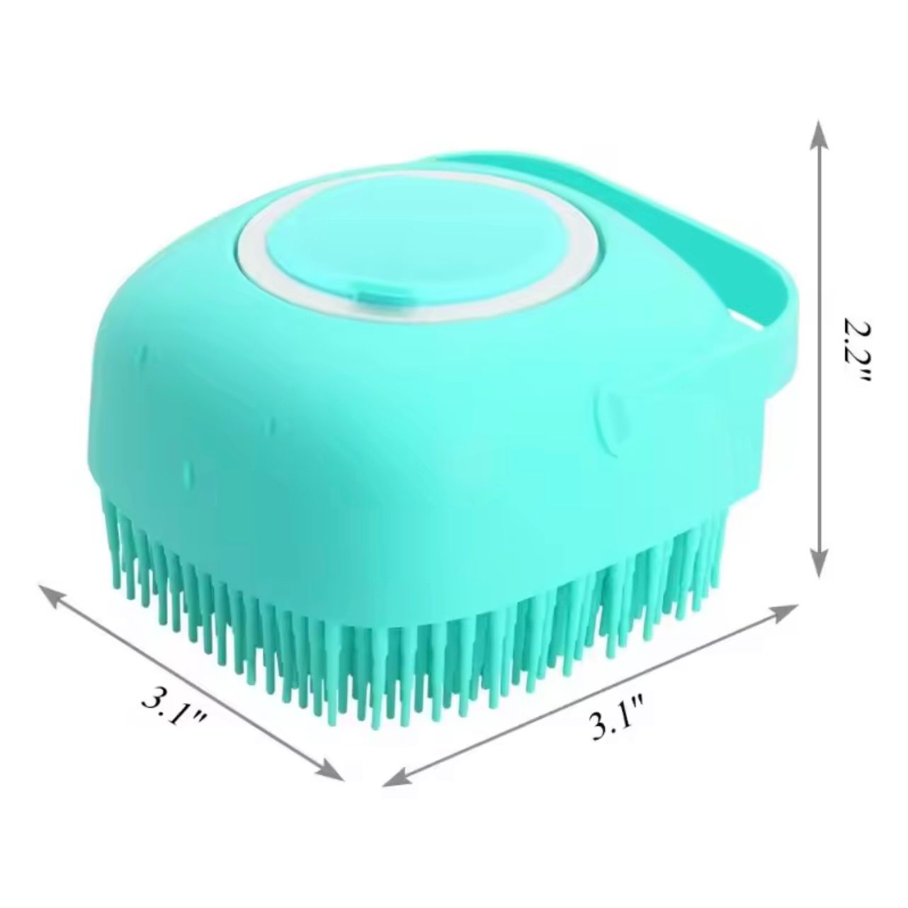 2-in-1 Pet Bathing Brush with Shampoo Dispenser – Soft Silicone Dog & Cat Grooming & Massage Tool