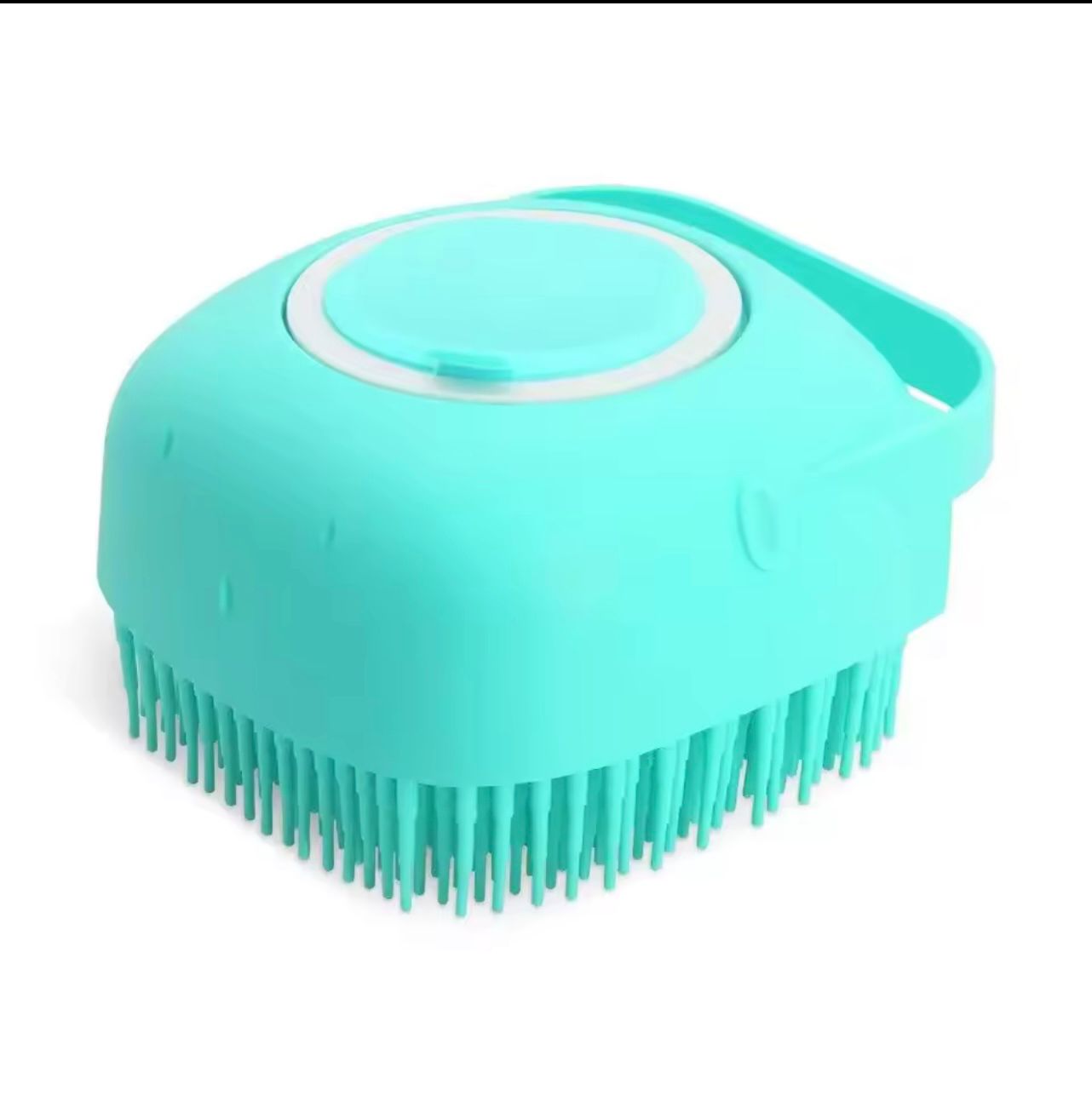 2-in-1 Pet Bathing Brush with Shampoo Dispenser – Soft Silicone Dog & Cat Grooming & Massage Tool