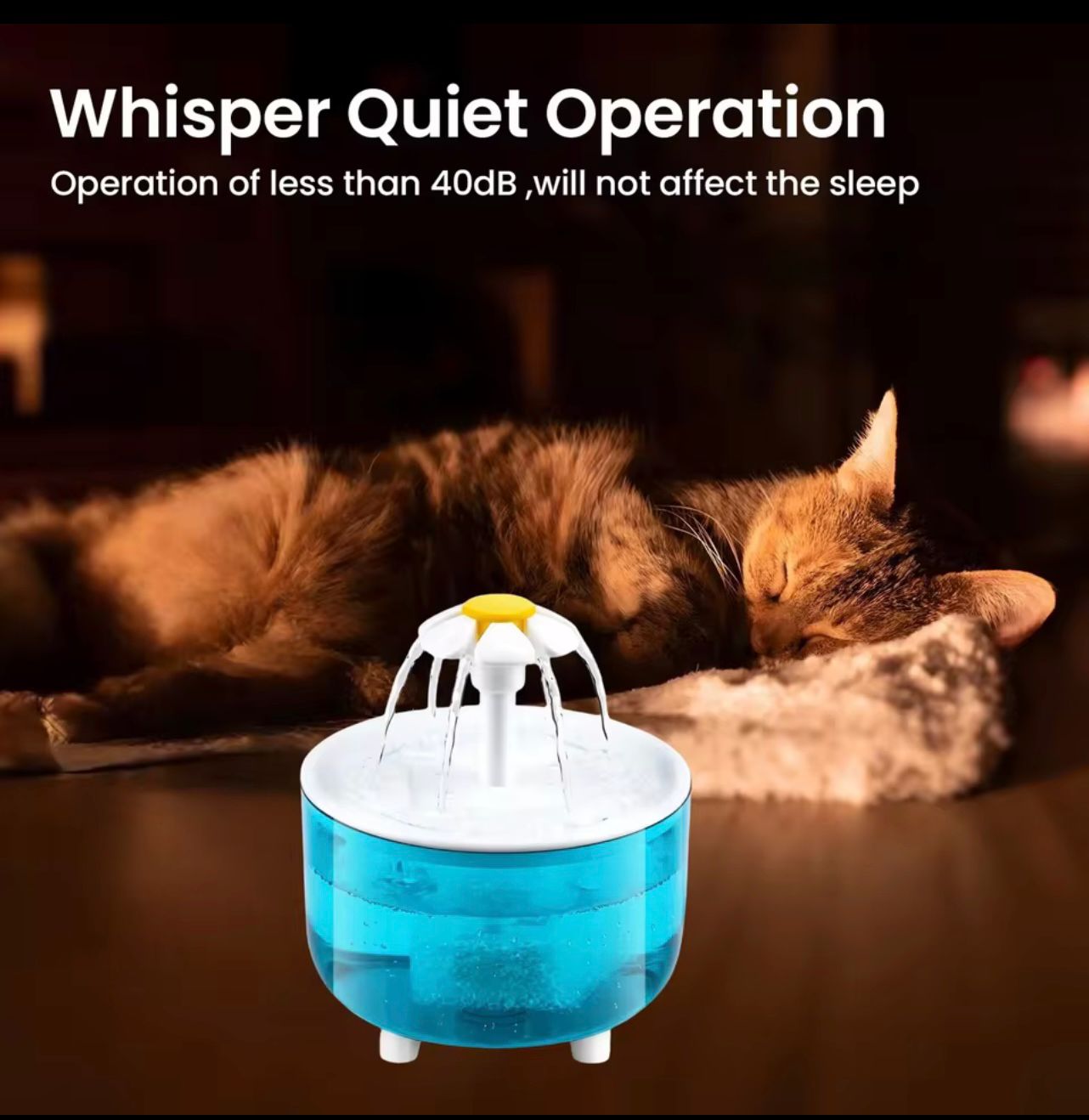 🐱 1200mL USB Pet Water Fountain with 4 Filters – Automatic Cat Water Dispenser