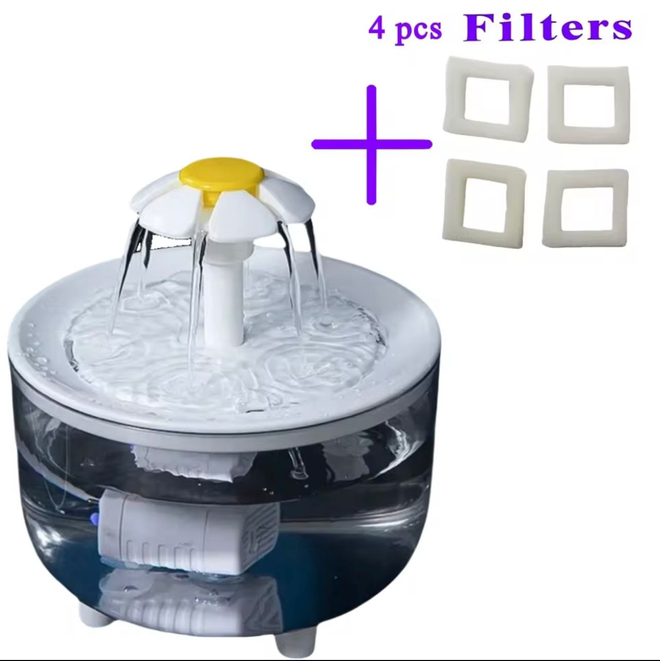 🐱 1200mL USB Pet Water Fountain with 4 Filters – Automatic Cat Water Dispenser