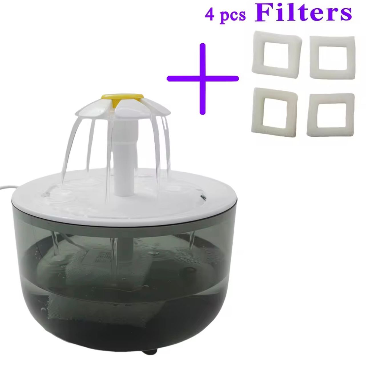 🐱 1200mL USB Pet Water Fountain with 4 Filters – Automatic Cat Water Dispenser